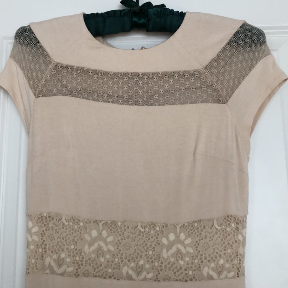 Bebe midi cream lace dress - Picture 2 of 4